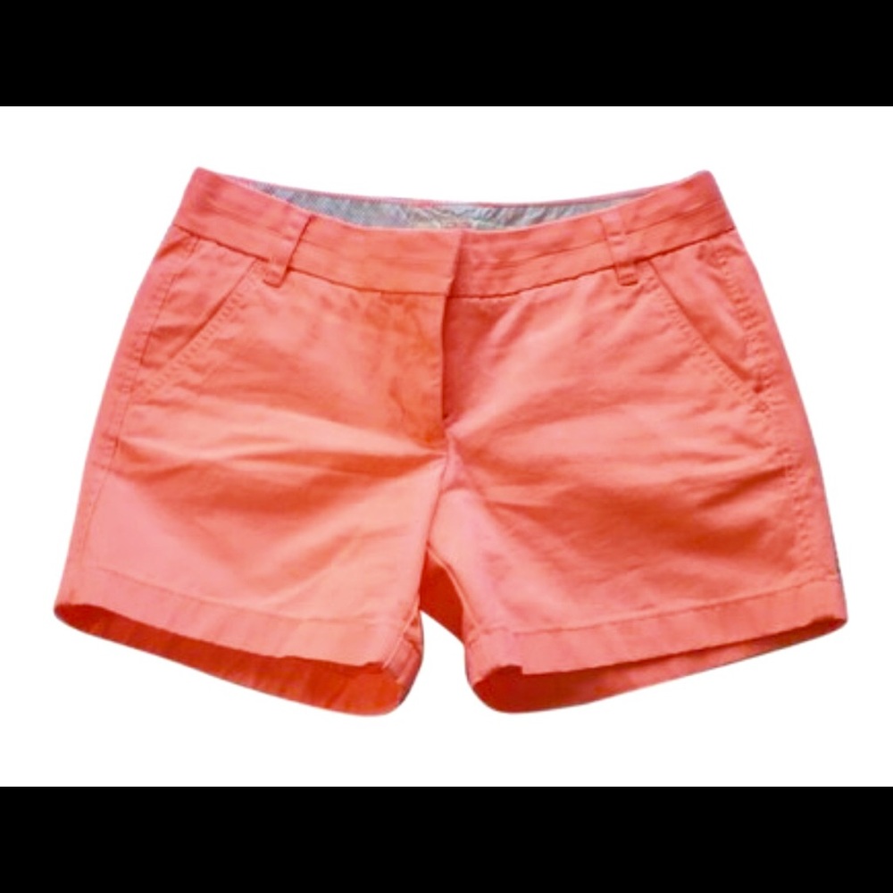 JCrew 5” Shorts Neon Orange Size 2
